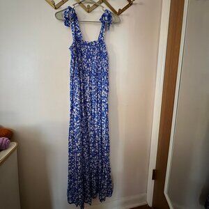 Blue Floral Maxi Dress